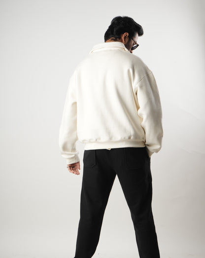 O&3 Core - Quarter Zip Off White